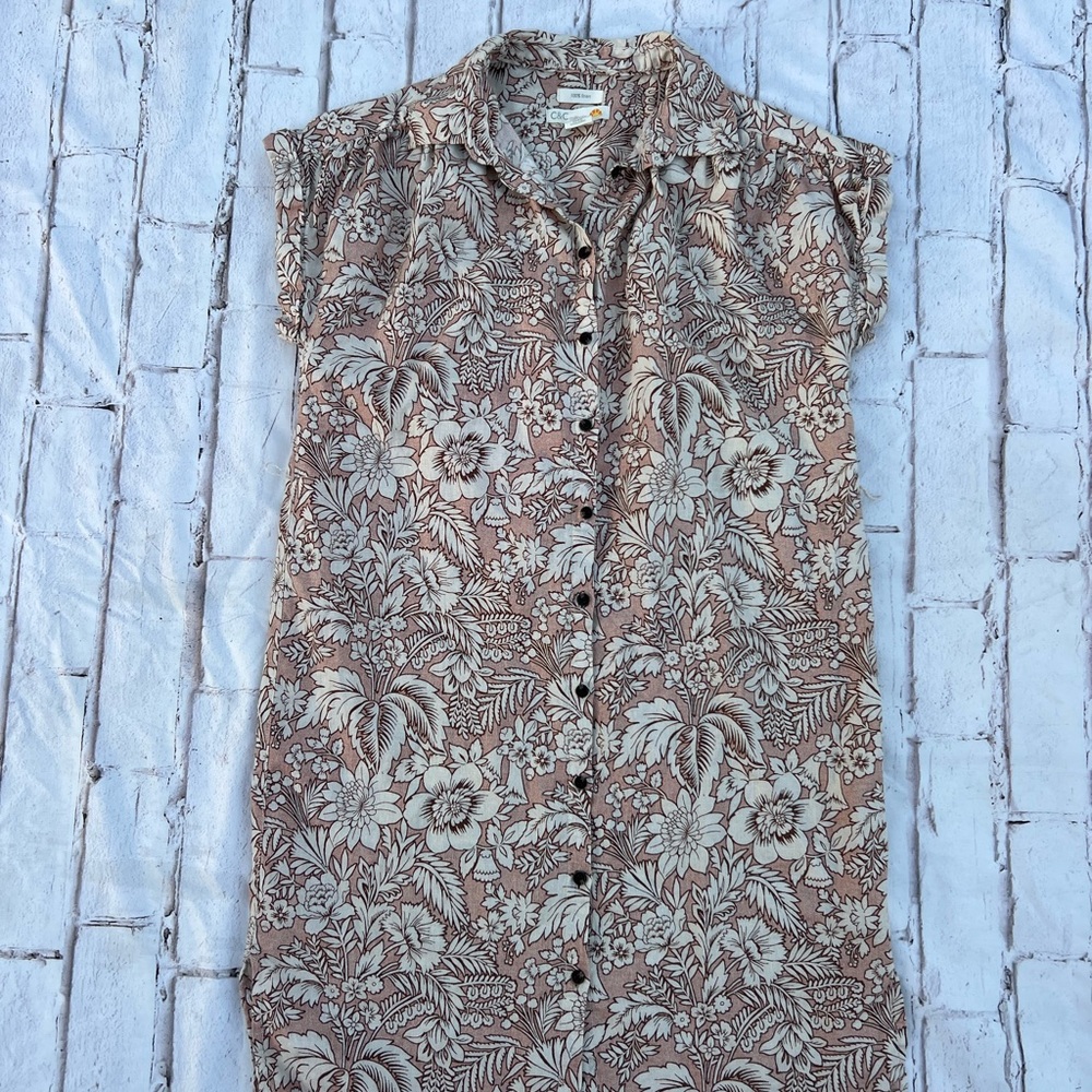 C&C California Linen Floral Top